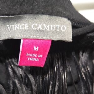 Vince Camuto Black Feather Detail Top